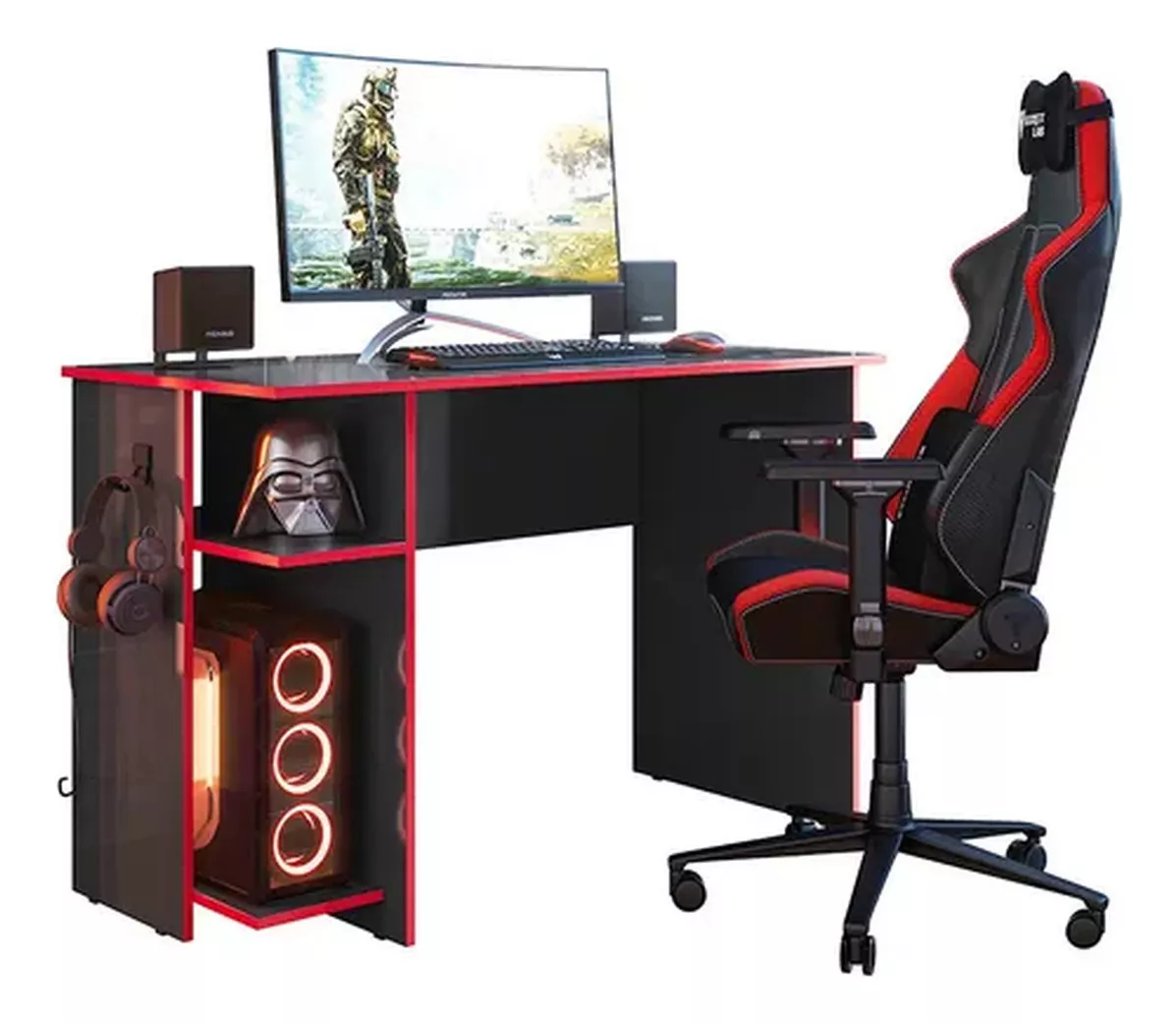 4ef3ccce36130b245660e2ef67c94af8.png Mesa Computador Gamer Cor Preto E Vermelho - Imagem 1