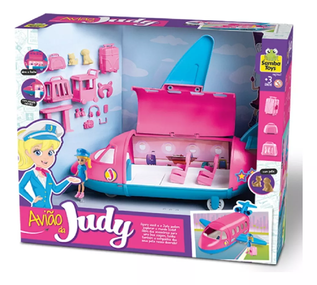 4f133e9572c44640818575ca2116750d.png Aviao Da Judy Aeromoca Acessorios C/ Mini Boneca - Sambatoys - Imagem 1