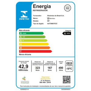 Geladeira Electrolux Frost Free Inverter 490L Efficient com AutoSense Inverse Branco (IB7) - Imagem 10