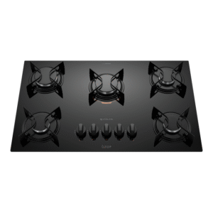 Cooktop 5 Bocas Preto com Mesa de Vidro U Top Bivolt
