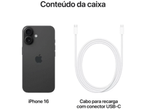 Apple iPhone 16 128GB Preto 6,1" 48MP iOS 5G - Imagem 3