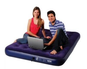 Colchão de Casal Inflável Mor, em PVC, Capacidade 160 Kg, com Fole, Azul - 9072 - Imagem 2