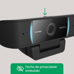 Webcam Para Videoconferência USB Cam 1080p Preto Intelbras - Imagem 5
