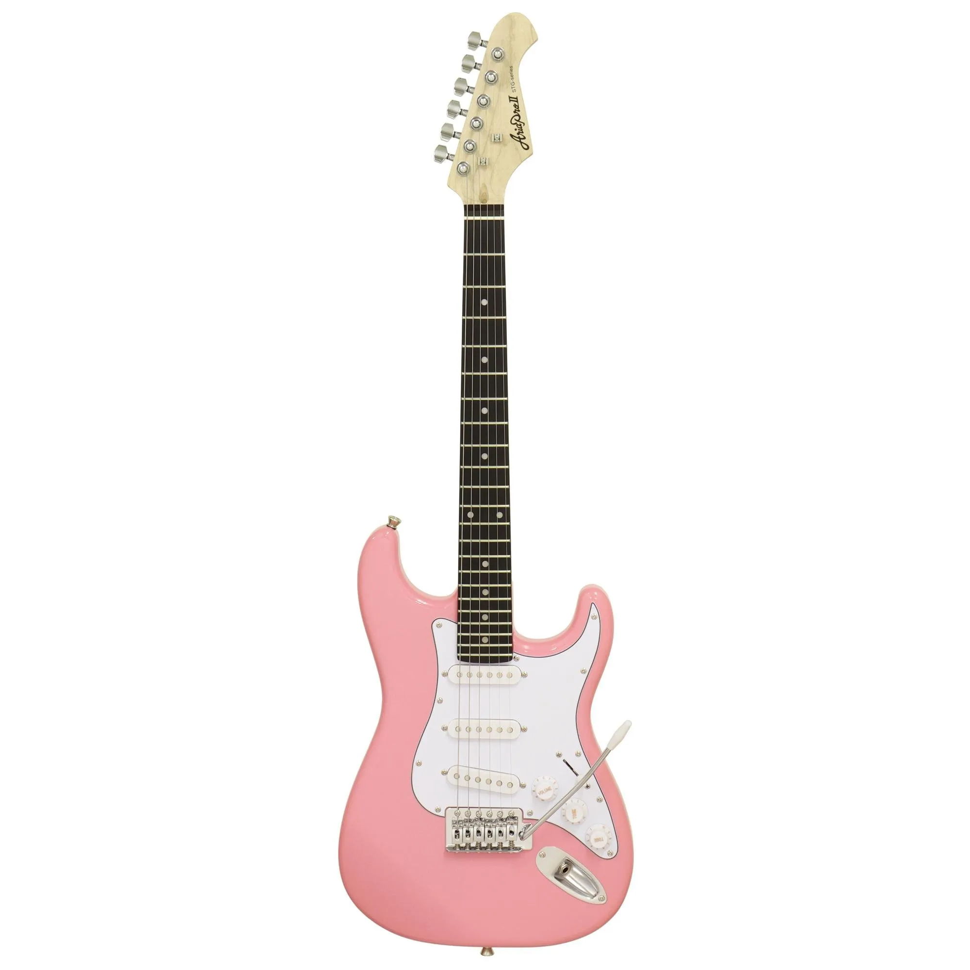58fa00e90b38aa566ca63d6987ff9993.png Guitarra Aria Pro II STG-Mini Kawaii Pink - Imagem 1