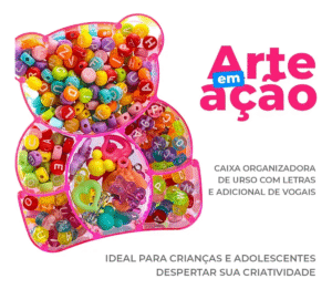 Kit Miçangas Infantil 3300 Peças para Montar Pulseiras Bolinhas + Relógio - Imagem 4