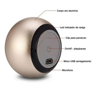 Caixa de Som Mini Bluetooth Speaker 3W SM-05 AGOLD - Imagem 2