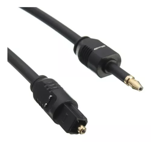 5d0fdb67908510b29b26868f7d42556e.png Cabo Optico Toslink Para Mini Plugue De 3,5mm - Imagem 1