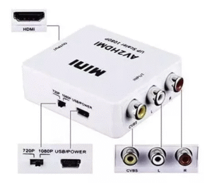 Adaptador Conversor AV RCA para HDMI Full HD Alta Resolução AV2HDMI - Imagem 3