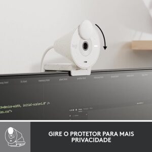Webcam Full Hd Brio 300 Branco Logitech Off White - Imagem 2