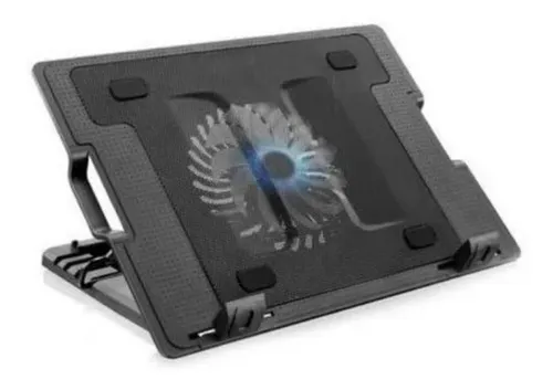 5ff607ca91eda96d942feb41c394745f.png Suporte para Notebook de 9 a 17 Polegadas Multilaser, com Cooler 12cm, com LED e USB, Preto - AC166 - Imagem 1