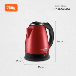 Chaleira Elétrica Pratic Mondial Vermelho/inox 1500w Ce-06-r Cor Vermelho 220V - Imagem 5