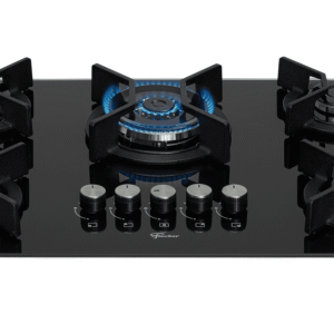 Cooktop a Gás Fischer 5 Bocas, Preto, Tripla Chama Infinity com Trempe de ferro fundido Mesa Vidro Bivolt - Imagem 4