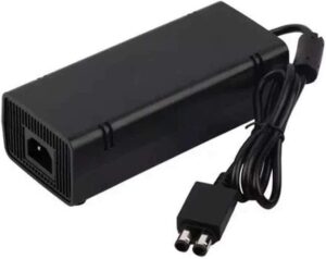 Fonte + Cabo Bivolt Vídeo Game Xbox 360 Slim 2 Pinos X Box - Imagem 2
