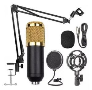 Kit Microfone Condensador Studio Gravação YouTuber Gamers LE-914 Completo - Imagem 2
