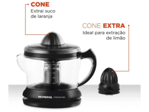 Espremedor de Frutas Mondial E-02 Premium - Elétrico 30W 1,25L Automático 220V - Imagem 4
