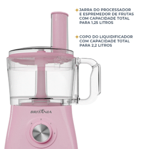 Multiprocessador Rosa Britânia 12 em 1 1000W BMP1100RS 220V - Imagem 7