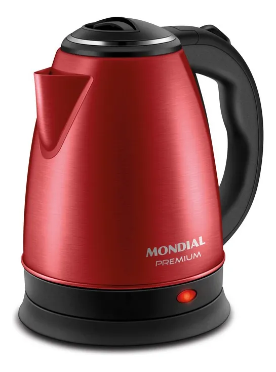 6a7fe661c292760ddcbb4bd26967452f.png Chaleira Elétrica Pratic Mondial Vermelho/inox 1500w Ce-06-r Cor Vermelho 220V - Imagem 1