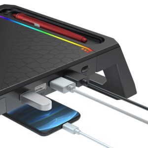 Base para Monitor C3Tech, BM-L100BK, RGB, 1 Saída USB 3.0 e 3 Saídas USB 2.0, Preto - Imagem 5