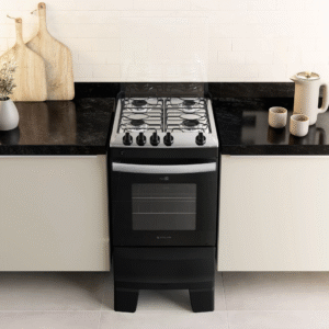 Fogão 4 Bocas Preto com Mesa Inox Atlas Agile Up Bivolt - Imagem 4