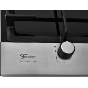 Cooktop a Gás Fischer 1 Boca Tripla Chama Platinium com Trempe de ferro fundido Mesa Vidro Bivolt - Imagem 5