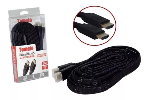 702e64a2857fc62f9270efd5193f8545.png Cabo Hdmi 3 Metros Mhd-4003 2.0, 4k, 60 Fps Tomate - Imagem 1