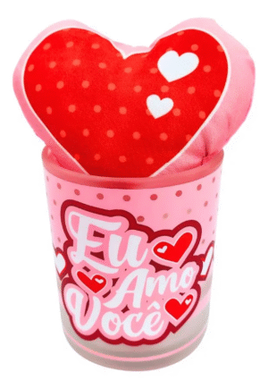 Kit Presente Amor Com Caneca, Almofada de Coração e Ursinho de Pelucia - Eu Amo Você - Imagem 2