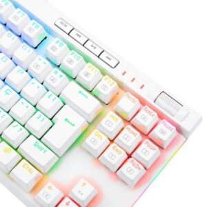 Teclado Mecânico Gamer Redragon K587 Magic-Wand Pro RGB, Switch Blue, White, ABNT, TKL, K587W-RGB-PRO (PT-BLUE) - Imagem 6