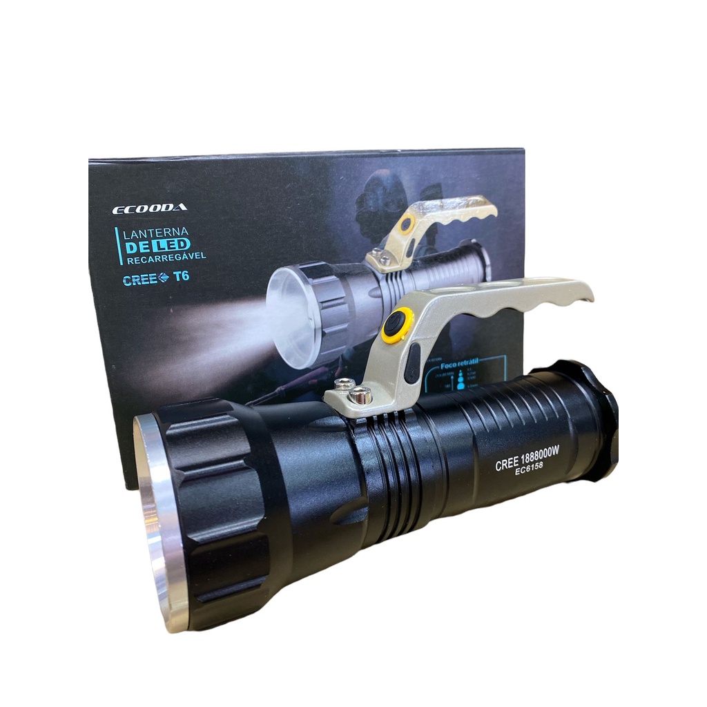 757a45045a59033d74db765e3e03ecb4.jpg Lanterna de Led Recarregável EC6158 - Imagem 1