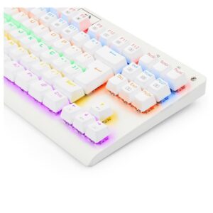 Teclado Mecânico Gamer Redragon Dark Avanger, K568W-R, Rainbow, Switch Blue, ABNT2, Branco Lunar White (PT-BLUE) - Imagem 6