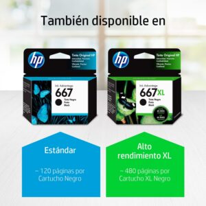 Cartucho HP 667XL Preto Original (3YM81AL) - Imagem 2