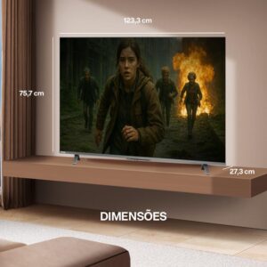 Smart TV QLED 55" 4K Toshiba 55C450NS Google TV 3 HDMI 2 USB Wi-Fi - TB035M - Imagem 3