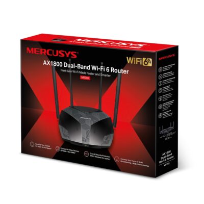 Roteador Mercusys MR70X Wi-Fi 6 Dual-Band Gigabit AX1800