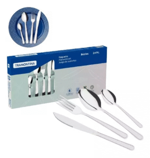 Jogo De Talheres Buzios Aco 24 Pcs Inox Faqueiro Tramontina - Imagem 3