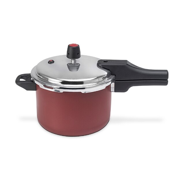 79d4c20bdc7bb65c163c0b1e1d5fe988.jpg Panela de Pressão Multiflon Quartzo 4,5L Antiaderente - Vermelho - Imagem 1