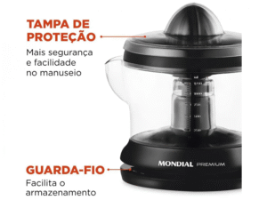 Espremedor de Frutas Mondial E-02 Premium - Elétrico 30W 1,25L Automático 220V - Imagem 5