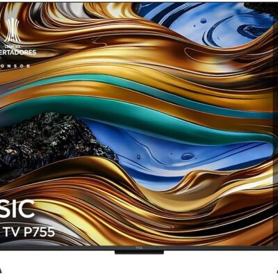 Smart TV 43” Ultra HD 4K TCL 43P755 LED com Google TV, Dolby Vision e Atmos, HDR10+, Wi-Fi, Bluetooth, Google Assistente
