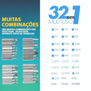 Kit Jogo de Chaves de Precisão 32 Peças Knup KP-AA024 - Imagem 5