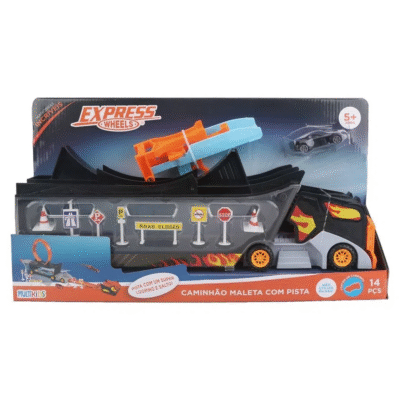 Caminhão Maleta com Pista e Carrinho Express Wheels Multikids BR1834