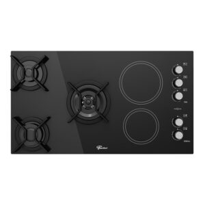 Cooktop Gás/Elétrico Fischer 5 Bocas Tripla Chama TOP com Trempe de ferro fundido Vitrocerâmica 220V - Imagem 2