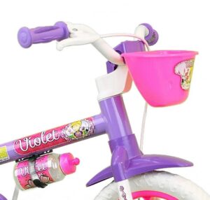 Bicicleta Infantil Nathor Aro 12 Violeta com Rodinhas Laterais - Imagem 2