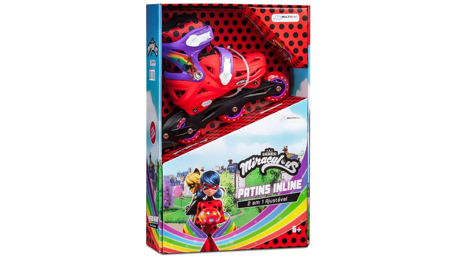 83218e50fdda6b46e7e7adf0e8d384e8.png Patins Inline 2 em 1 Tam 31-34 Miraculous Ladybug Multikids BR1628 - Imagem 1