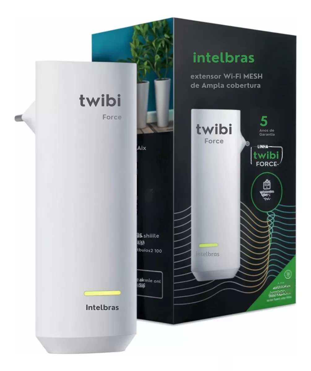 8332345bdfa2c2a5e8882b419c7752e6.png Extensor Mesh Wi-fi Dual Band Twibi Force Plug Branco Intelbras - Imagem 1