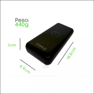 Carregador Portátil Power Bank 20000mah Android E Ios AGold BTE-21 - Imagem 2