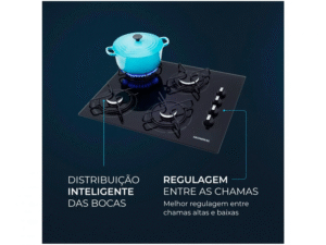 Cooktop 4 Bocas Mondial a Gás GLP Preto Bivolt - Imagem 3