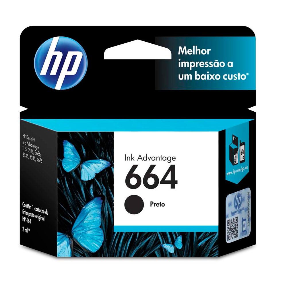 852d3d462f9a9a9e8e627874b8bdd61e.jpg Cartucho de Tinta HP 664 Preto F6V29AB - Imagem 1