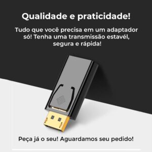 Adaptador Displayport para HDMI 4k UHD DP HDMI 4k x 2k - Imagem 5