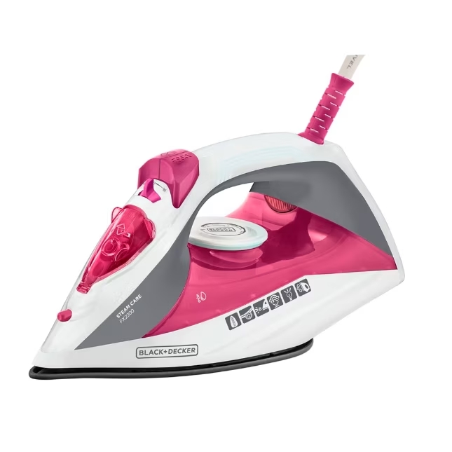 86a952c2245e08637655a804e00cd176.jpg Ferro de Passar a Vapor Black&Decker Steam Care FX2200-B2 - Rosa - Imagem 1