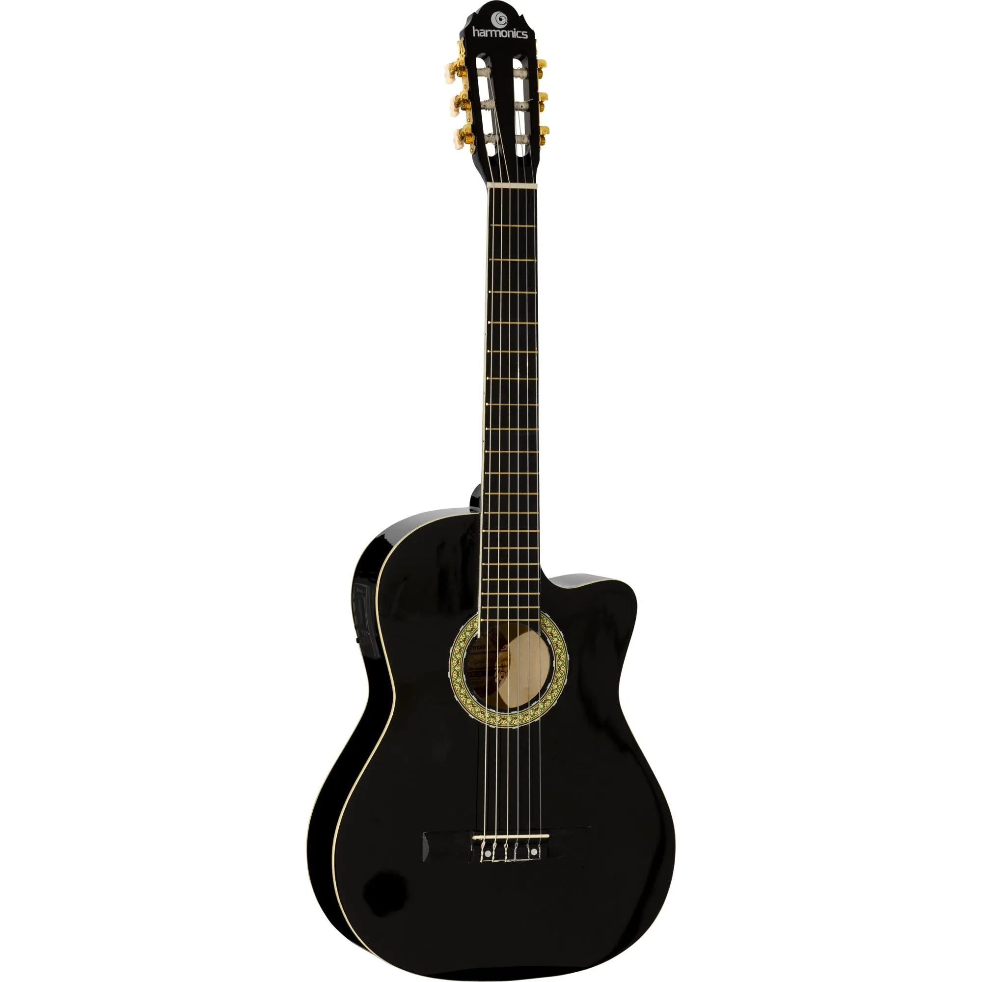 8834906223bce5621e50c04de2366e6e.png Violão Eletroacústico Harmonics GE-20 Nylon Preto - Imagem 1