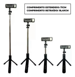 Tripé Bastão De Self Bluetooth Para Celular LE-3502 IT-Blue - Imagem 3