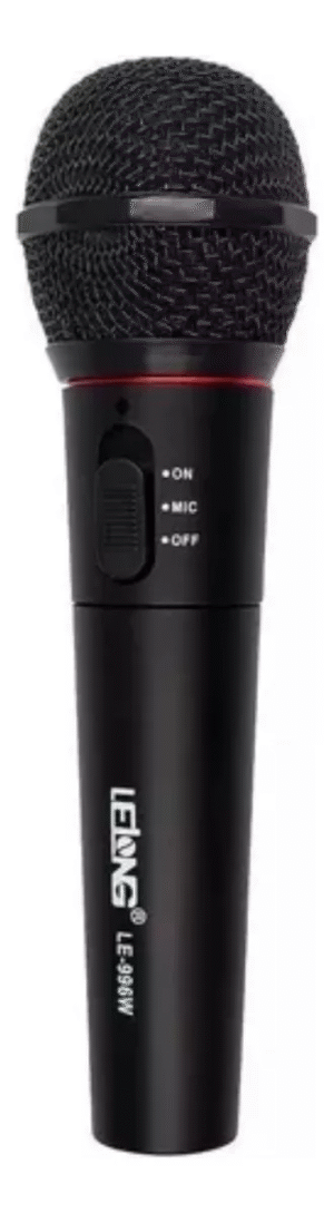 Microfone Sem Fio Wireless Karaokê Preto Le-996w - Imagem 2